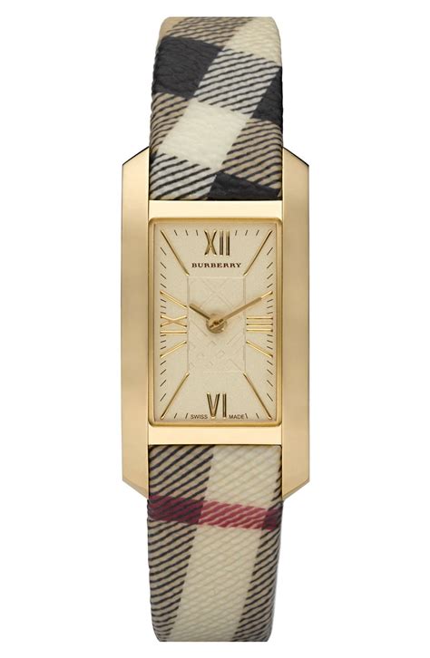 burberry check watch gold|Burberry watches outlet online.